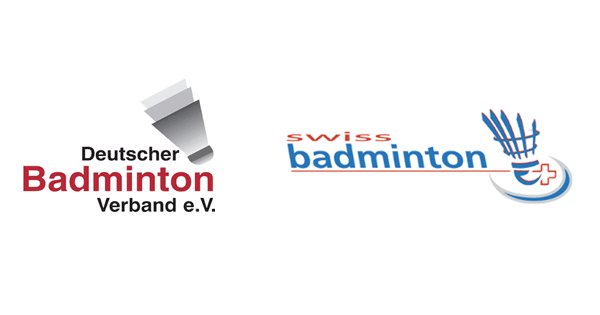 Logos der beteiligten Verbände DBV und Swiss Badminton